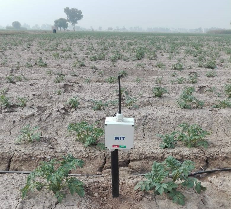 Soil Moisture Sensor deployed at a field