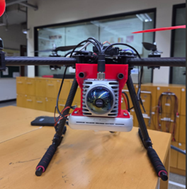 Custom built drone equipped with LiDAR and stereo camera. 
