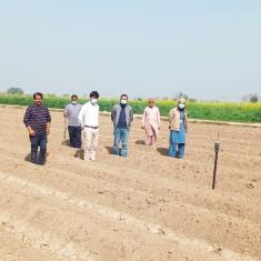 WIT field team after successful deployment of soil moisture sensors