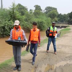 WIT Researchers conducting field activities for data collection at BRB canal