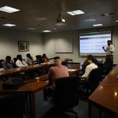 Meeting with the Punjab Irrigation Department: Dr. Hassan Jaleel leads the discussion