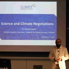 Dr. Fahad Saeed visits WIT and delivers a guest lecture in our 'Climate Change Governance: Science, Data & Models' class